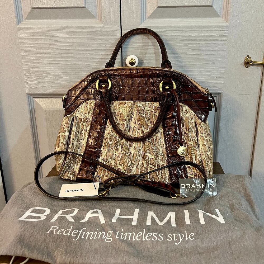 Brahmin Louise Leather Satchel Bag